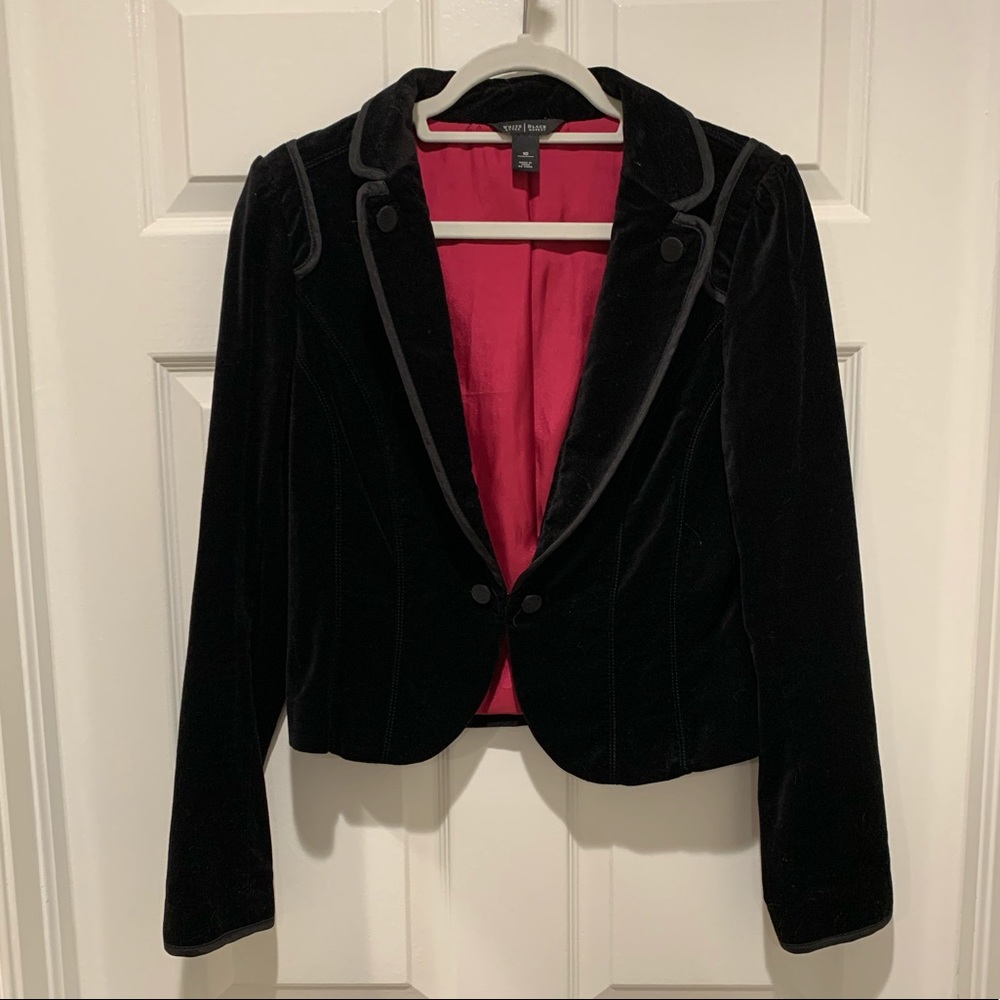 White House Black Market velvet blazer